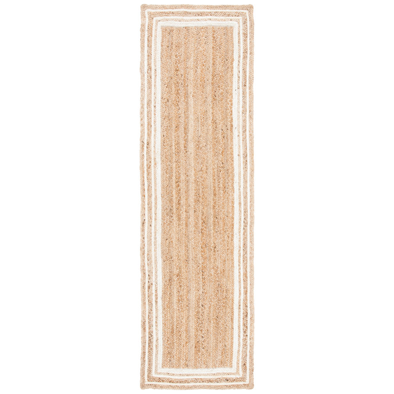 Weintraub Natural Fiber Hand Woven Jute Rug, Runner 2'3" x 8'