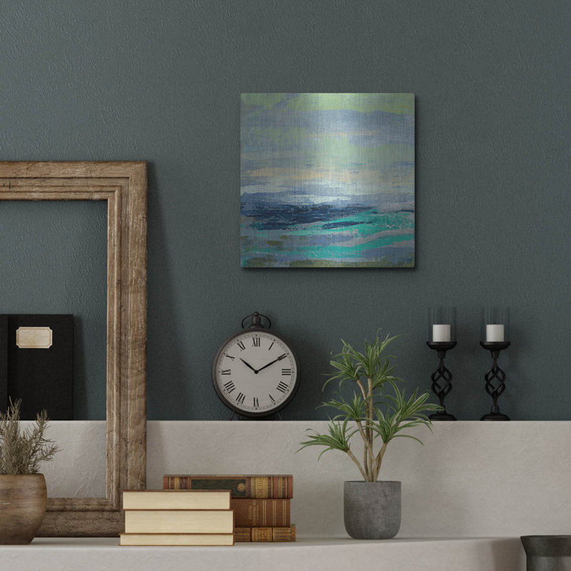 «Teal Wave I» par Silvia Vassileva, H 12 po x l 12 po