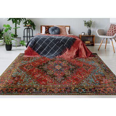 Khylar Heriz Muhyee Rust Rug