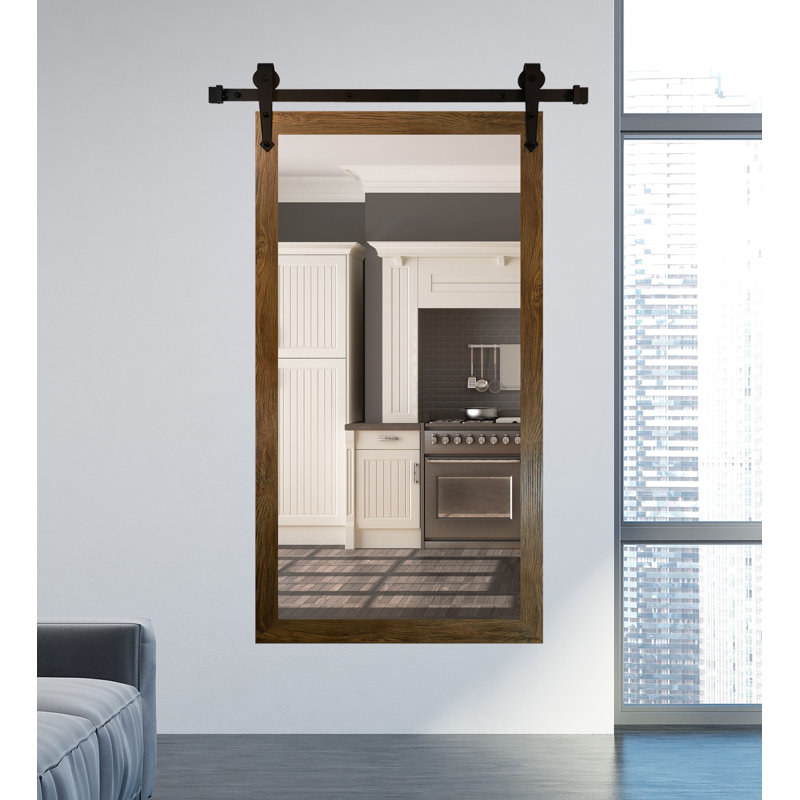 Miroir de salle de bain N Peace, H 60 po x l 36 po, Brun