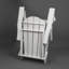 Chaise Adirondack pliante en PEHD avec porte-gobelet double - Chaise Adirondack en composite avec texture bois - Blanc-1740793848