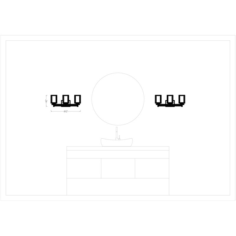 Elmwood Park Three Light Wall / Bath from Generation Lighting , No, Bronze