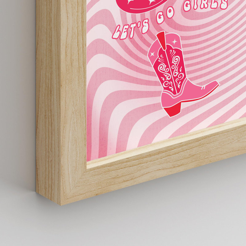«Pink Cloud Cow Fish Collages Shapes», impression encadrée sur papier, 4 pièces, Naturel, H 14 po x l 11 po