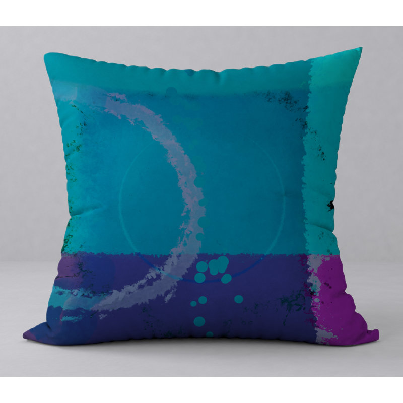 Abstract Reversible Throw Pillow, 24" H x 24" W