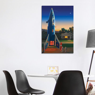 Destination Moon by Ross Jones - Wrapped Canvas Print