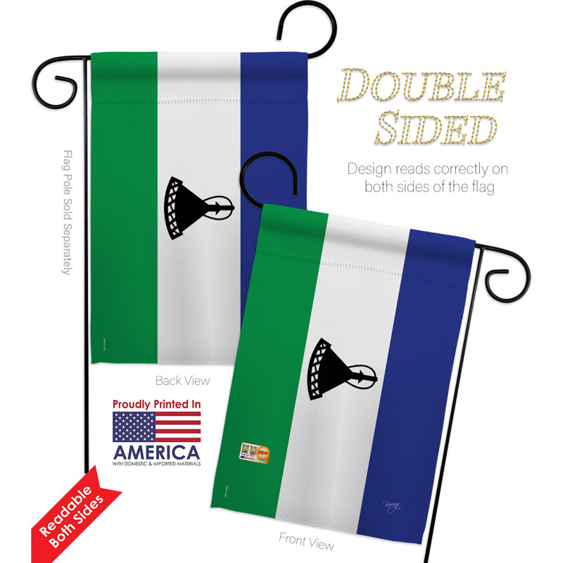 Double Sided 18.5'' H x 13'' W Polyester Flag Set