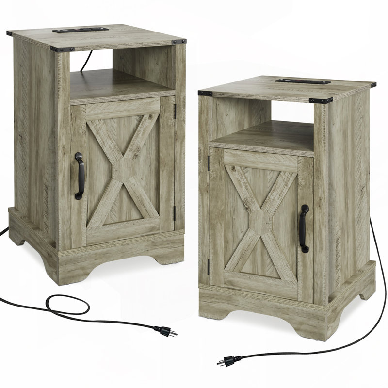 Farmhouse Nightstand 2pc