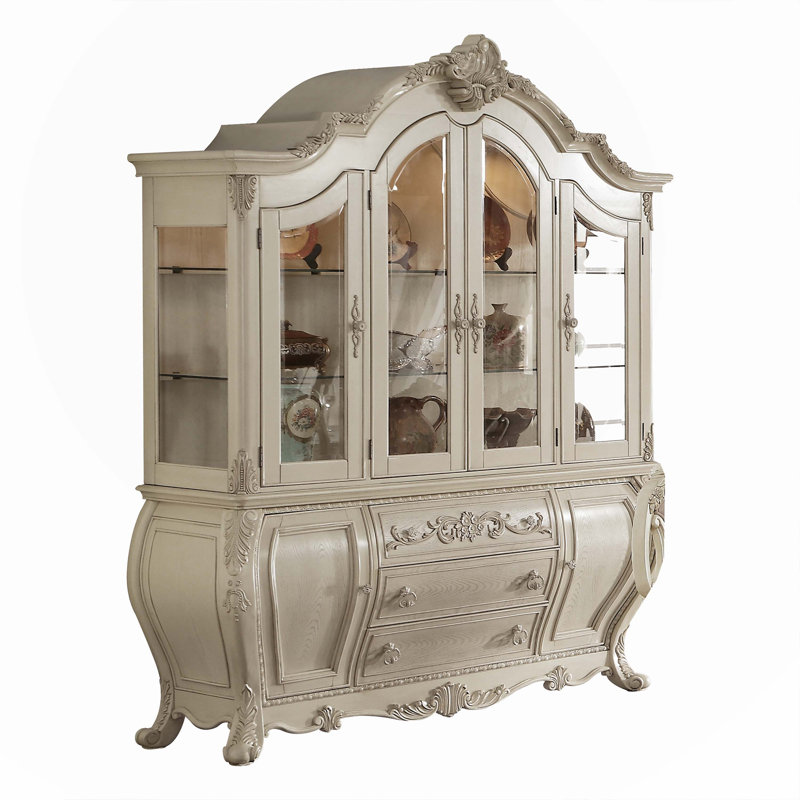Huche en bois avec éclairage en bois, Beige