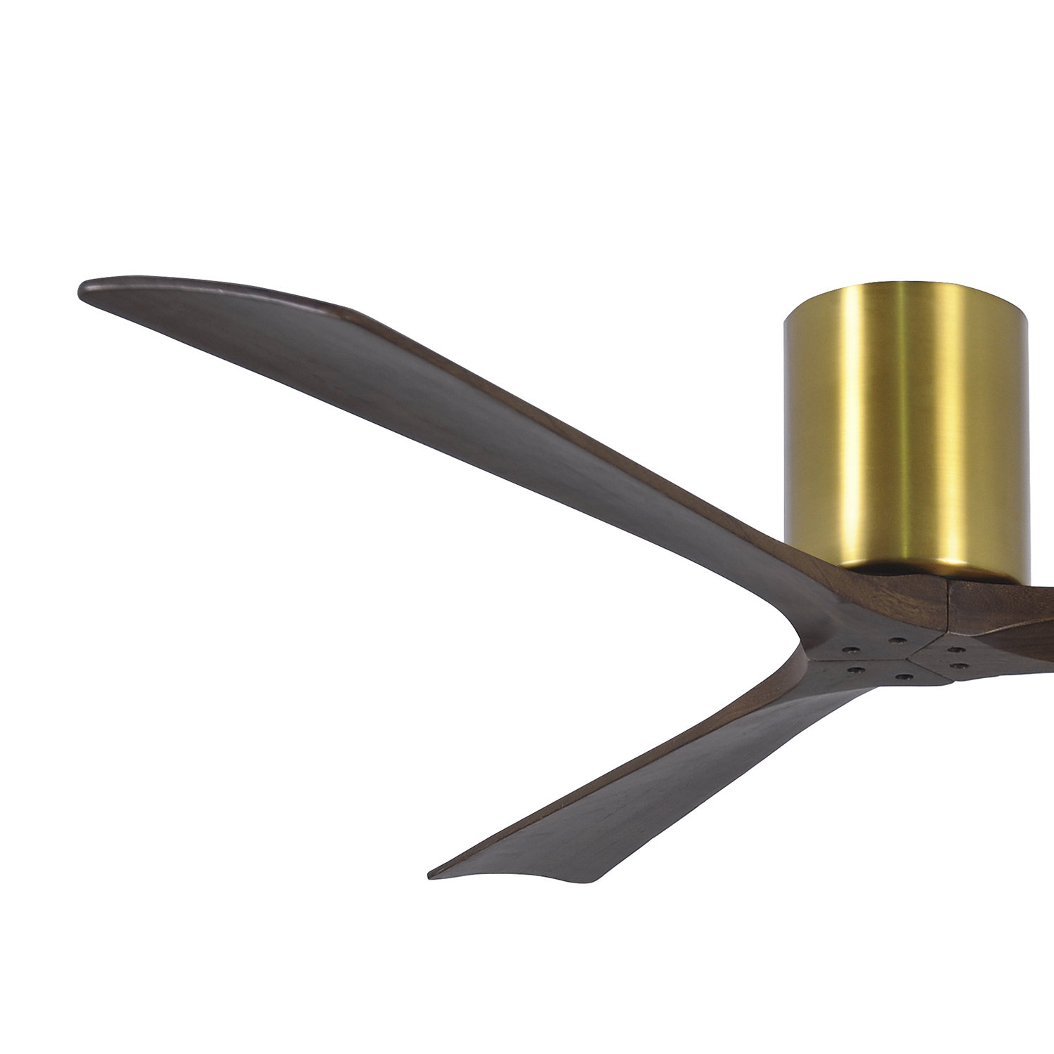 Olivier Ceiling Fan, Brushed Brass, Walnut Tone, 72"