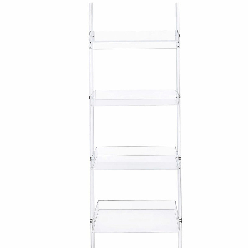 Bibliothèque transparente en acrylique trapézoïdale
