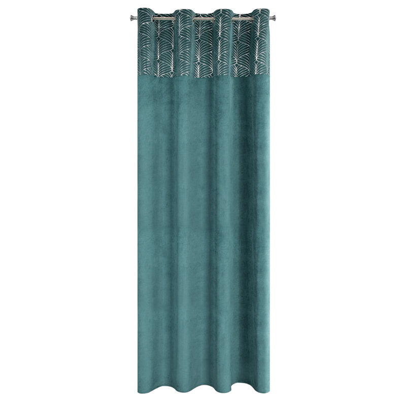 Spurrier Blackout Curtains Single Panel, Turquoise