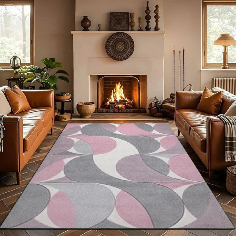 Rectangle Geometric Indoor / Outdoor Washable Area Rug, Runner 60 x 220 cm