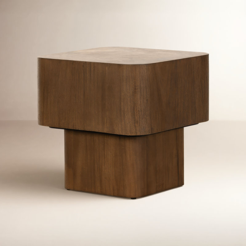 Blanco End Table, Warm Umber Burl