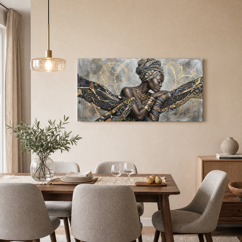 Art féminin sur toile, 40“W x 20”H