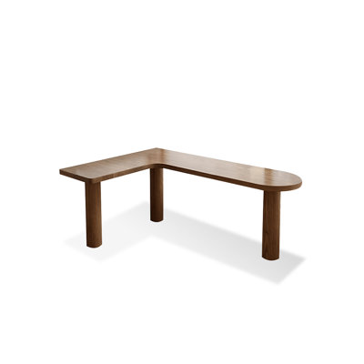 Solid wood corner desk L-shaped