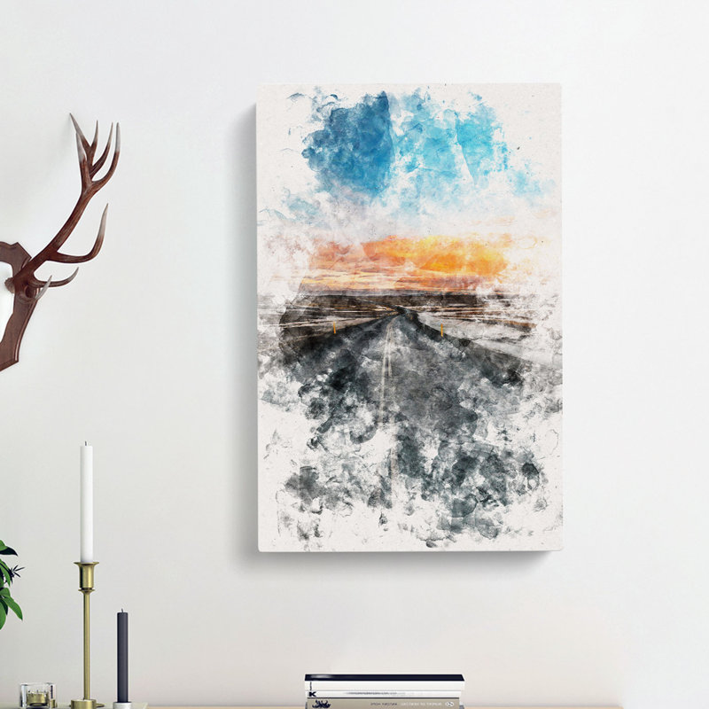 Road Through Iceland - Wrapped Canvas, 50cm H x 35cm W x 3cm D