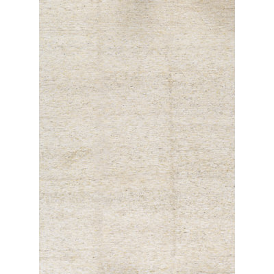 Tapis beige noué à la main de haute qualité