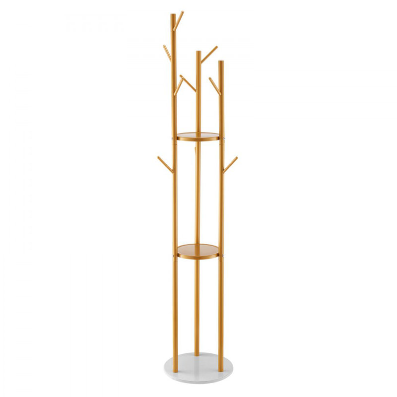 Coat Rack Freestanding Coat Rack Stand with Quartz Stone Base & 9 Hooks