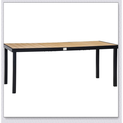 Outsunny 75" x 35" Outdoor Dining Table for 8 People, Rectangular Aluminum Frame Garden Table