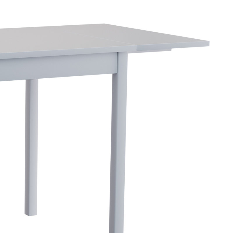 Expandable Rectangular Wooden Dining Table, White