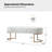 Ferdinand Lawanda 46" Modern Polyester Upholstered Bench with Channel-Tufted Cushion and Metal Base-600450003