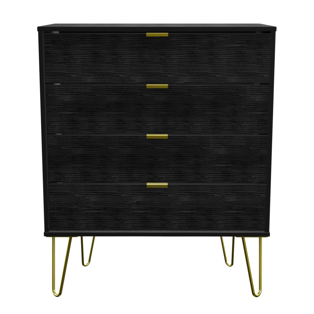 Fully Assembled Bellatrix 4 Drawer 76.5Cm W Chest of Drawers
