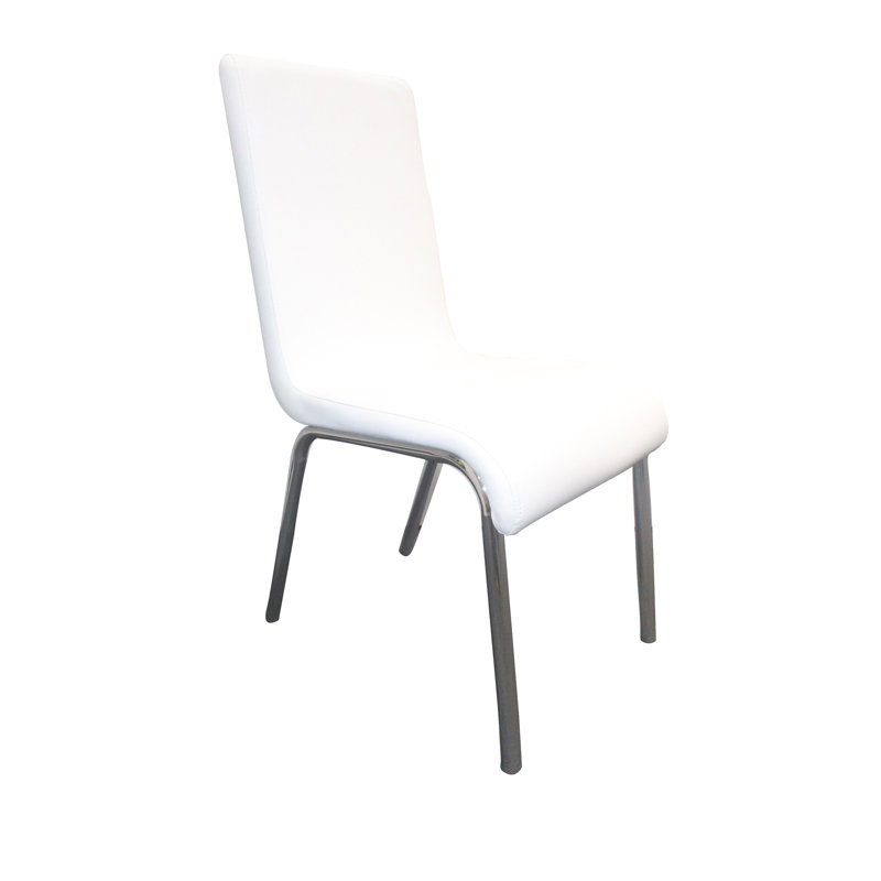 Osullivan 18'' H Faux Leather Upholstered Side Chair, White