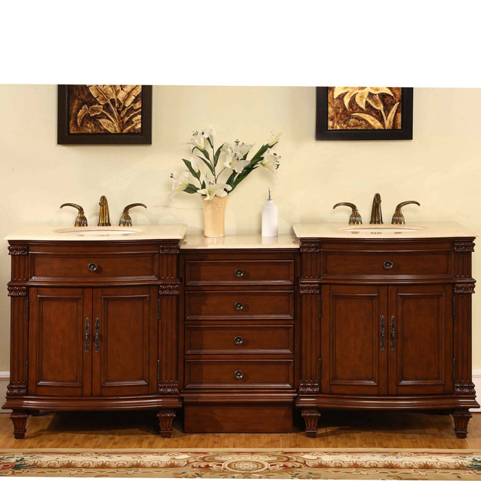 Ensemble de meuble-lavabo de salle de bain double 80 po Brennon