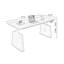 Brun noisette + bureau rectangulaire noir réglable en bois massif + bois manufacturé + acier-108222188