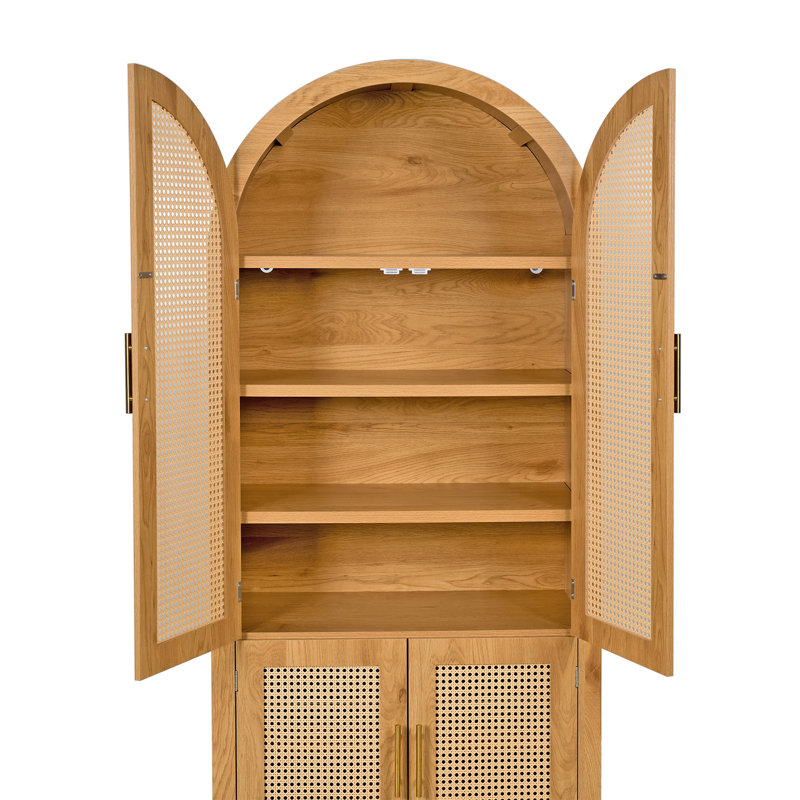 Armoire arquée de 71 pouces de hauteur, Oak