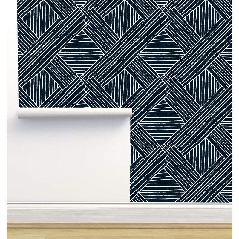 Rouleau de papier peint texturé L 2,16 pi x l 5 po Crystal, Indigo