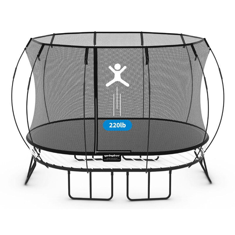 4 Piece Springfree Trampoline 13' Oval Backyard Trampoline with Safety Enclosure