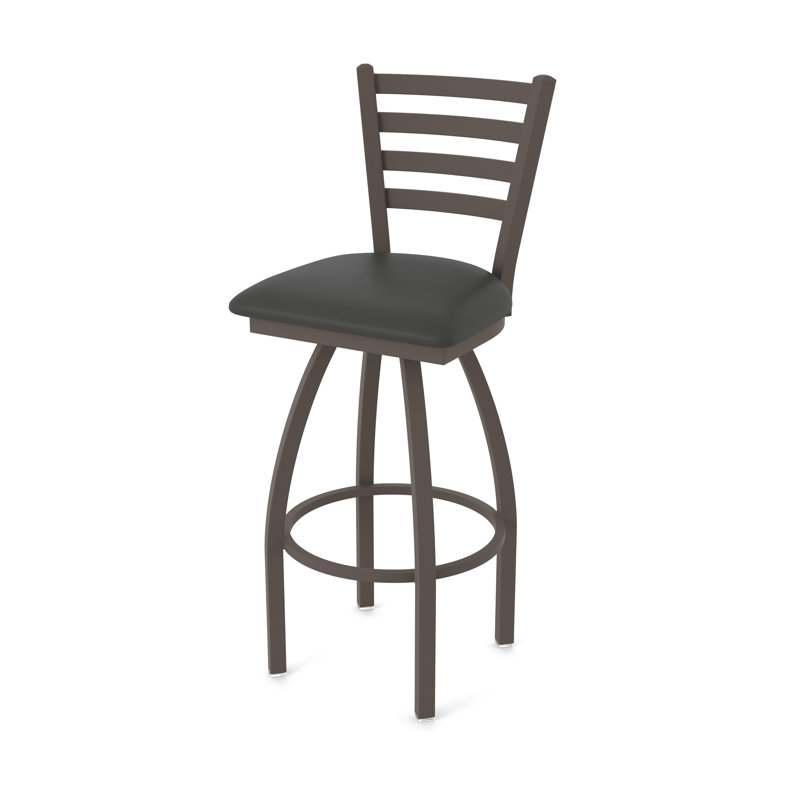 Jackie Swivel Stool, Bronze, Vinyl-Canter Iron, Extra Tall (36" Seat Height)