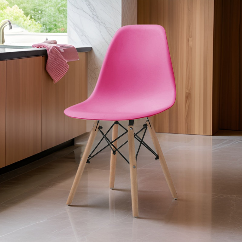 Chaise d'appoint pour bureau de cuisine Josclyn, Rose