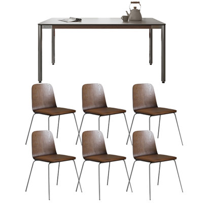 Modern Simple White Rock Slab Dining Table