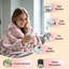 Couverture simple en flanelle JYK, en microfibre moelleuse, douce et respirante, 60 po x 80 po, blanc, cœurs roses-134394511-134679023