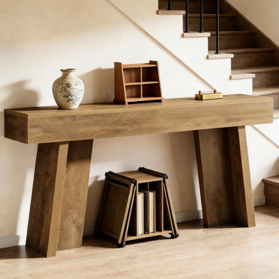 Table d'entrée de style champêtre (table basse incluse seulement)