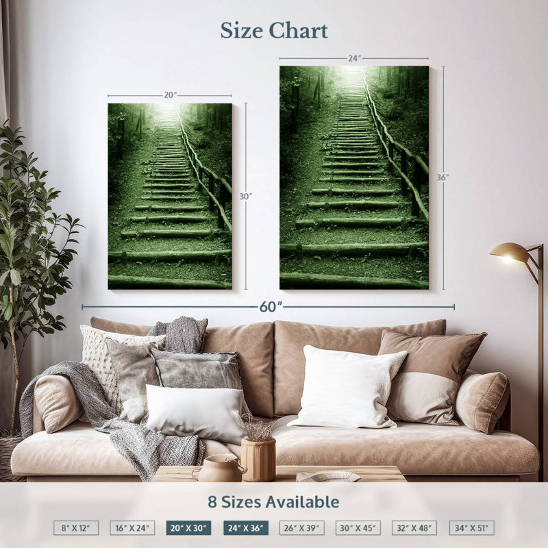 Lilie Forest Staircase, 36" H x 24" W