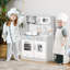 HOMCOM Kids Wooden Toy Kitchen Playset w/Sound & Light Effect for 3-6