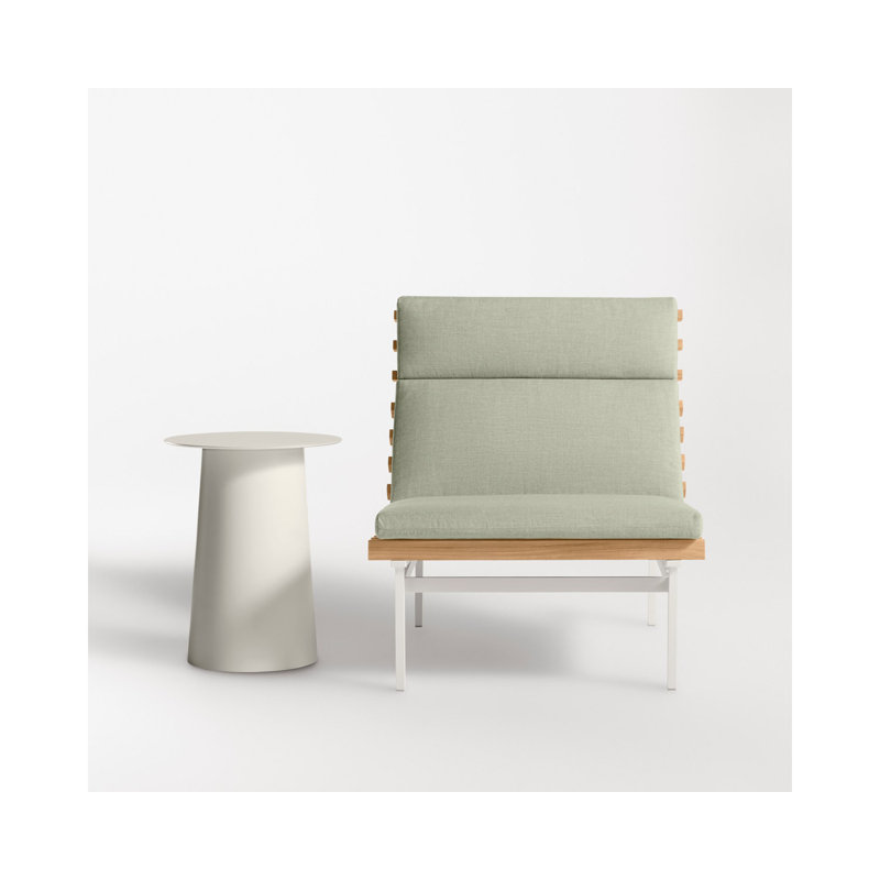 Perch Outdoor Chaise Lounge, Sunbrella Oasis, White