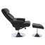 Leather Effect Reclining Chair And Footstool-1522321426