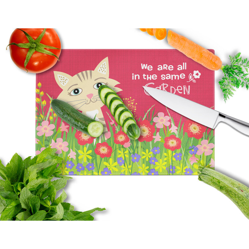 Planche à découper pour chat en verre trempé caroline