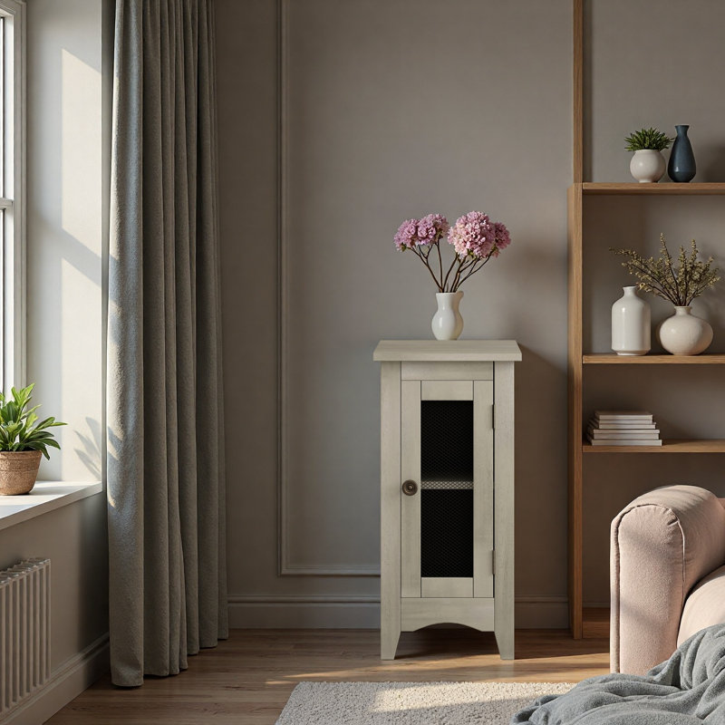 Table d'appoint rectangulaire 11,75 po L 21,75 po L 24,25 po H, Gris