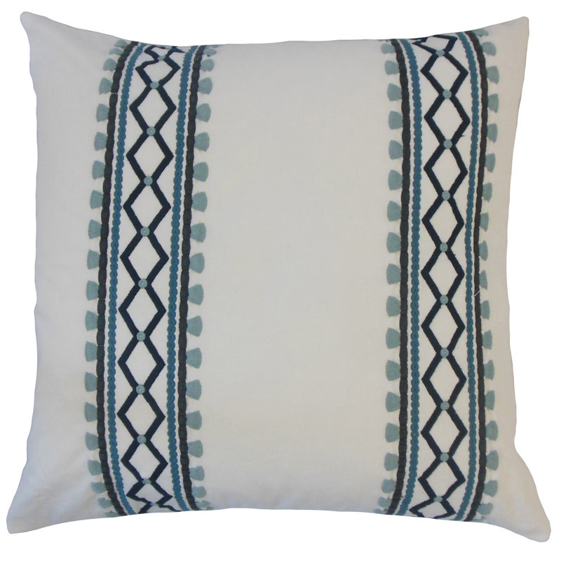 Coussin 100% coton Rawiya, 20 po x 20 po, Rhubarbe