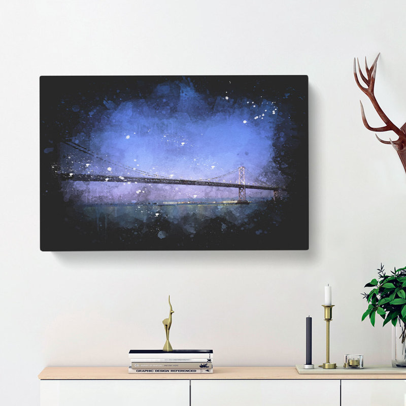 San Francisco Oakland Bay Bridge - Wrapped Canvas, 35cm H x 50cm W x 3cm D
