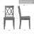 Deni 17" Wide Cross Back Dining Chairs-19674980