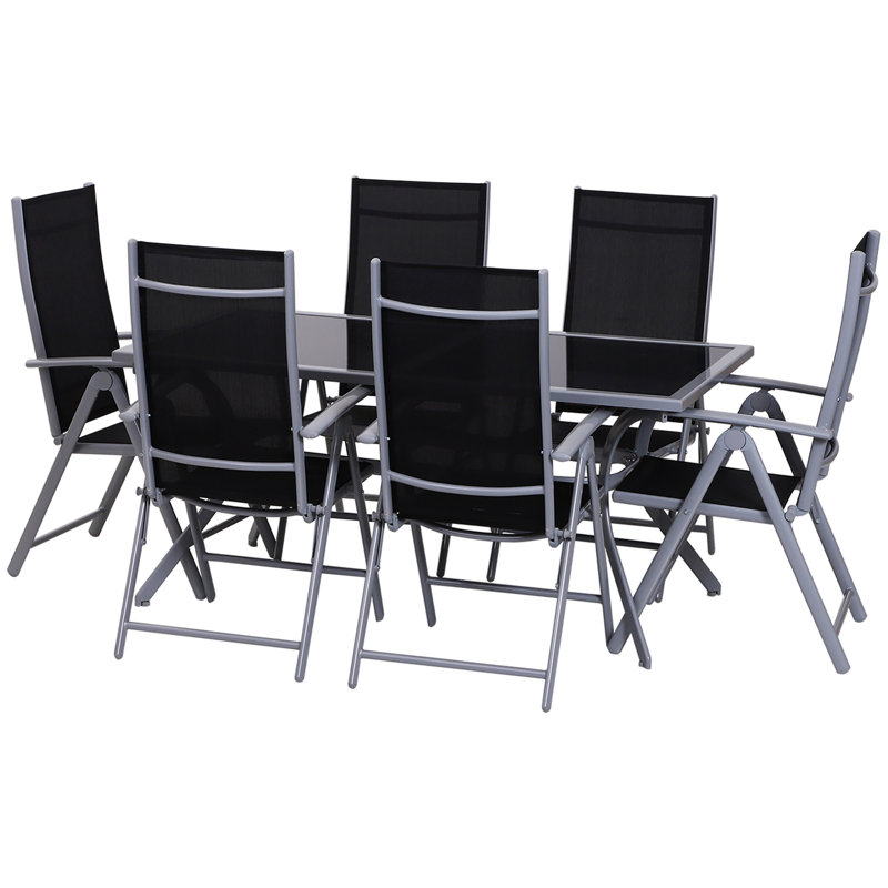 6 - Person Patio Dining Set with Rectangular Table