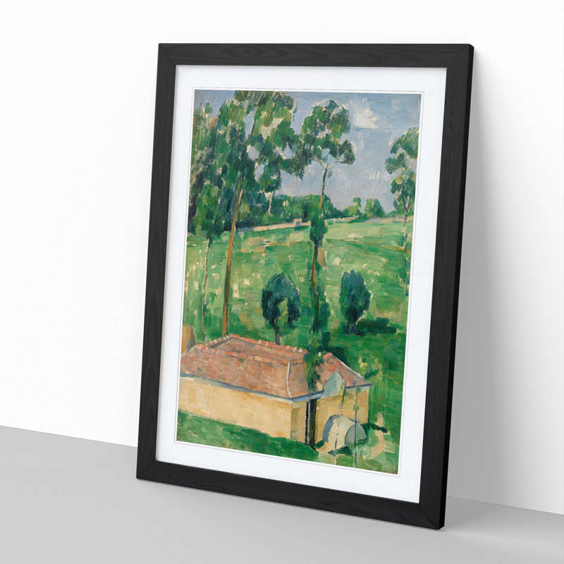 The Spring House by Paul Cezanne - Picture Frame Painting, Black Framed, 65cm H x 48cm W x 2cm D