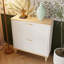 Armoire décorative, armoire à chaussures, étagère à chaussures étroite, armoire à chaussures avec 2 tiroirs rabattables