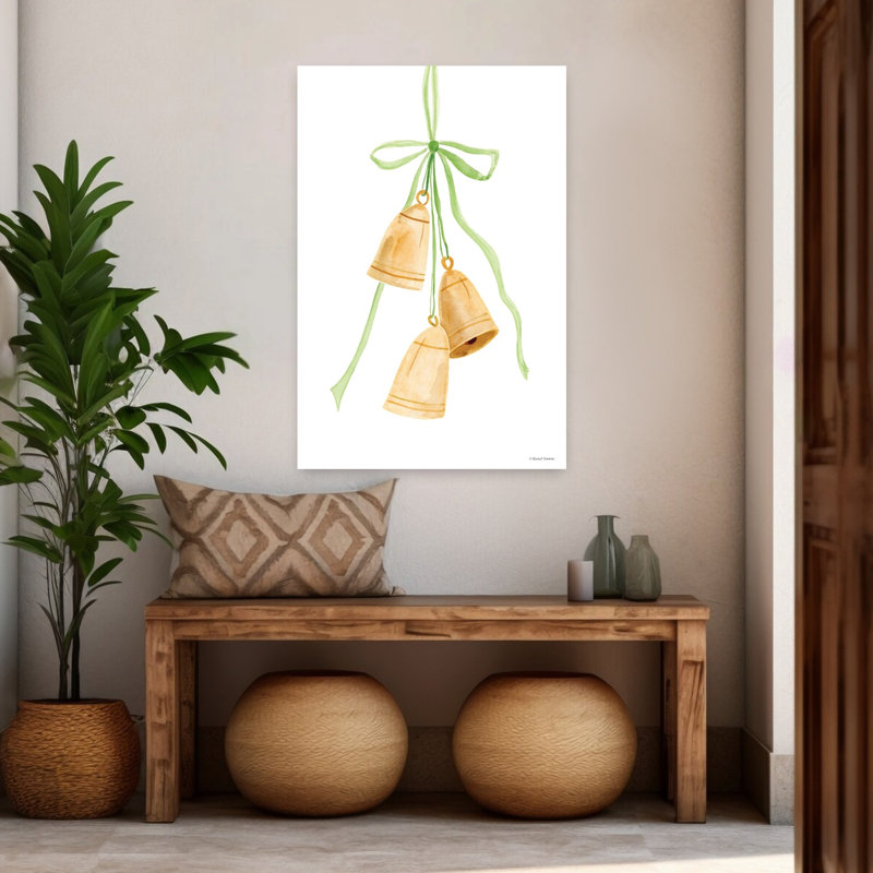 Christmas Bells Abstract Contemporary Art, 48" H x 32" W